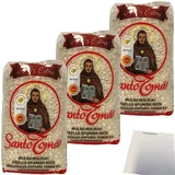 Santo Tomas Arroz Extra Paellareis Rundkornreis 3er Pack 3x1kg Packung usy Block