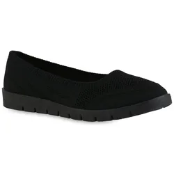 Damen Sportliche Ballerinas in Schwarz