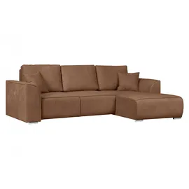 OTTO home Ecksofa OTTO HOME "BEATRICE optionale Schlafsofa mit Bettkasten, B/T/H: 265/170/86 cm", gelb (curry), B:265cm H:86cm T:170cm, 100% Polyester, Sofas, Ecksofa, L-Form, wahlweise auch mit Bettfunktion und Bettkasten