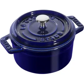 Staub Cocotte 10 cm rund dunkelblau