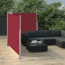 vidaXL Seitenmarkise 100 x 600 cm Rot Polyester
