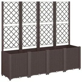 vidaXL Pflanzkübel mit Rankgitter 160 x 40 x 140 cm Braun