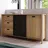 Forte Sideboard Jytana 174,8 x 40,2 x 91,5 cm Mauvella Eiche Schwarz