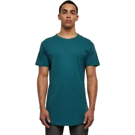 URBAN CLASSICS Shaped Long Tee T Shirt, Teal, L