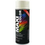 Maxi Color NEW QUALITY Sprühlack Lackspray Glanz 400ml Universelle spray Nitro-zellulose Farbe Sprühlack schnell trocknender Sprühfarbe (Ral 9010 reinweiß glänzend)