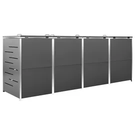 vidaXL Mülltonnenbox für 4 Tonnen 276,5 x 77,5 x 115,5 cm anthrazit