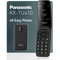 Panasonic KX-TU410EXB 4G Klapphandy, SOS-Taste, Bluetooth 5.0, HAC, Freisprechen, IP44, Schwarz