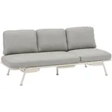 Zebra Technologies Zebra Somerset, 3-Sitzer, Sofa light Taupe, Hellgrau, Metall, Textil, Füllung: Schaumstoff, 199x78x81 cm, Abstellfläche, mit Rückenlehne, Gartenmöbel, Gartenbänke
