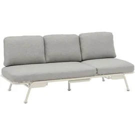 Zebra Technologies Zebra Somerset, 3-Sitzer, Sofa light Taupe, Hellgrau, Metall, Textil, Füllung: Schaumstoff, 199x78x81 cm, Abstellfläche, mit Rückenlehne, Gartenmöbel, Gartenbänke