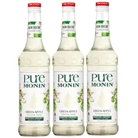 Monin Sirup Pure Green Apple 700ml - Cocktails Milchshakes (3er Pack)