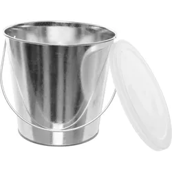 Decoris Citronella Kerze 12cm im Metalleimer mit Deckel Outdoor Duftkerzen Garten Balkon Draußen gegen Mücken Insekten Mückenkerzen Mückenschutz Eimerkerze