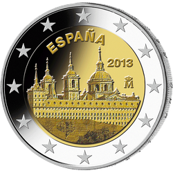 2 Euro Gedenkmünze "Kloster- und Schlossanlage El Escorial" 2013 aus Spanien