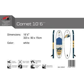 F2 SUP Board Stand Up Paddle Board Comet 323 x 0,11 m weiß