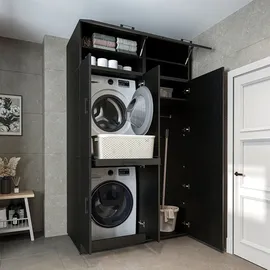 roomartstore.de DORA Waschmaschinenschrank 230 x 130 x 74 cm Weiß
