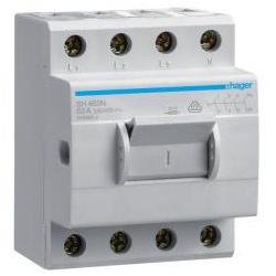 Hager SH463N – Kompaktschalter 63A, 4 Schließer 400V AC