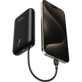 Swissten Swissten, Externer Akku 30000mAh Integrierte USB-C Lightning-Kabel LED-Anzeige, Schwarz - Schwarz