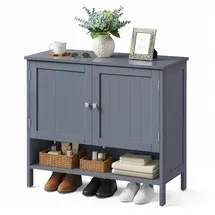 VASAGLE Schuhschrank 35 x 80 x 70 cm grau / grau