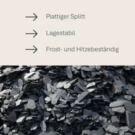 Schicker Mineral Schiefer Ziersplitt 20-40 mm 25 kg Schwarz