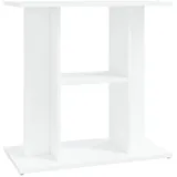 vidaXL Aquariumständer Weiß 60x30x60 cm, Holzwerkstoff Fischbeckenständer mit Stauraum, 3-stufiges Regal, Für Innenbereich, Vielseitig