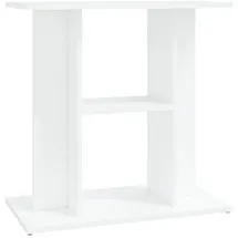 vidaXL Aquariumständer Weiß 60x30x60 cm, Holzwerkstoff Fischbeckenständer mit Stauraum, 3-stufiges Regal, Für Innenbereich, Vielseitig