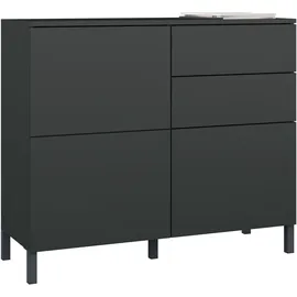 borchardt Möbel Kommode BORCHARDT MÖBEL "Haama", schwarz (schwarz matt), B:93cm H:80cm T:35cm, Spanplatte, Sideboards, Kommode, Breite 93 cm