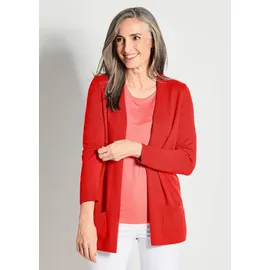 GOLDNER Langarm Feinstrick-Cardigan rot 38
