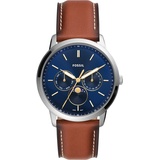 Fossil Herren Analog Quarz Uhr mit Leder Armband FS5903