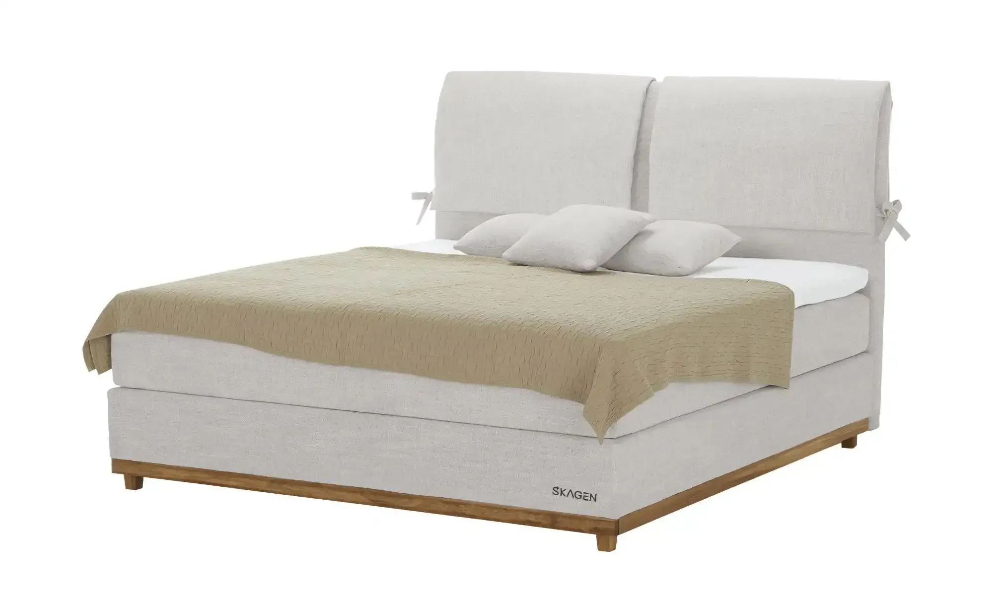 SKAGEN STUDIO Boxspringbett   ¦ beige ¦ Maße (cm): B: 184 H: 124