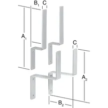 Vormann Halterungsset 370 x 80 x 40 mm