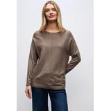 STREET ONE Basic Dolman Pullover Braun 34