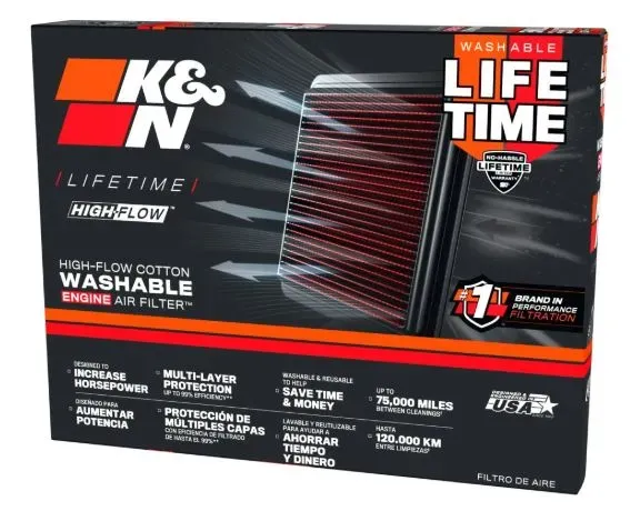 K&N FILTERS Luftfilter 333051 Langzeitfilter 32mm