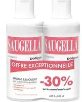 Saugella - Poligyn Apaisant & Emollient Soin lavant intime Femmes pendant et après la ménopause Flacons Lot 2x500 ml Produit(S) Nettoyant(S)