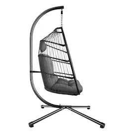 Tectake tectake® Hängesessel Ariane mit Gestell und Kissen 160kg