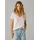Pepe Jeans T-Shirt PEPE JEANS "MEGAN V-NECK", Damen, Gr. S, weiß, Leinenmischung, Obermaterial: 50% Baumwolle, 50% Leinen, unifarben, hüftlang, V-Ausschnitt, abgesteppte Kante, Shirts T-Shirt, im Materialmix mit Leinen