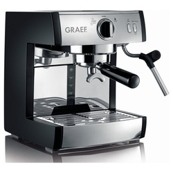 Graef Siebträgermaschine Pivalla ES 702 – Espressomaschine – edelstahl/schwarz schwarz|silberfarben