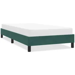 Bettgestell ohne Matratze Dunkelgrün 90x210 cm Samt