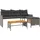 vidaXL Gartensofa in L-Form Loungesofa grau