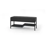 Möbel Kraft Polsterbank Schwarz 80 x 45 x 35 cm