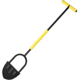 Jayseuw Rasenkantenschneider, Rasenkantenstecher mit Stiel, scharfe Sägezahn-Halbmondklinge und T-Griff, für Rasenkanten, Blumenbeete, Gehwege und Terrassen