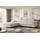 altdecor Ecksofa Cord mit Schlaffunktion 2-Sitzer Creme