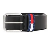 Tommy Hilfiger Herrengürtel Leder 3,5 cm schwarz 110