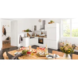 OPTIFIT Winkelküche L-Form 300 cm weiß