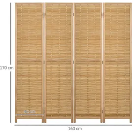 Homcom Paravent Bambus,