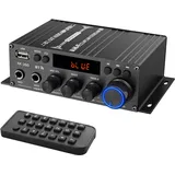 LiNKFOR AK-390 Mini Bluetooth Verstärker, 2.0 Channel Audio Hi-Fi Stereo Endstufe 5.0 Receiver Speaker Amp mit 12V 5A Stromversorgung, HiFi Stereo Verstärker für Heimlautsprecher PC Handy TV Auto