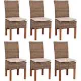 MCW Esszimmerstuhl Var Korbgeflecht braun 6er Set