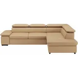 sit&more Ecksofa »Alcudia L-Form«, mit Armteilverstellung, optional Kopfteilverstellung und Bettfunktion braun