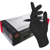 GUARD 5 Einweghandschuhe 200er - Box schwarze Hygiene- Koch- und Küchenhandschuhe (Art. 119003) Lebensmittelecht, Puder- und Latexfrei schwarz 7/S