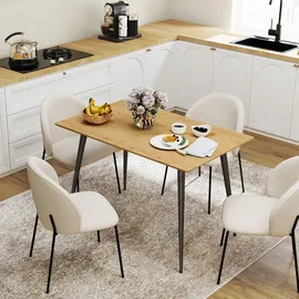 Homcom Esstisch ausziehbar 120/160 x 75 cm natur