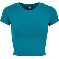 URBAN CLASSICS Cropped Tee in watergreen | Gr.: 3XL