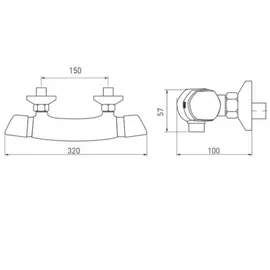 NOVASERVIS Metalia 57 Duschthermostat Chrom 57961